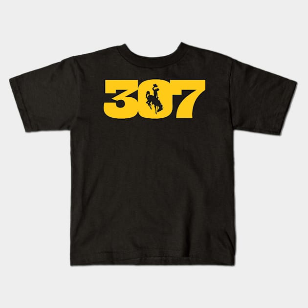 Wyoming 307 Kids T-Shirt by Madrok